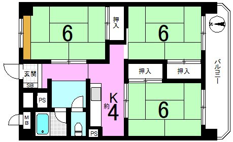 山科団地B棟【会員限定】 間取り図