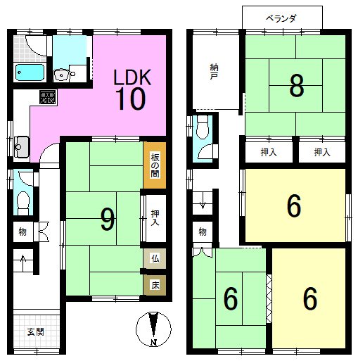 西野楳本町 間取り図