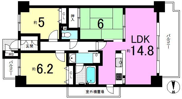 サーパス山科小野 間取り
