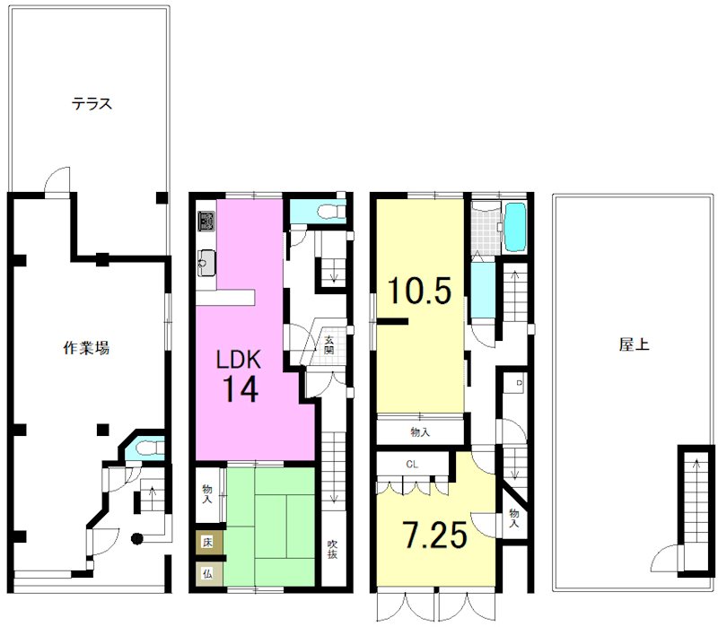 川田菱尾田 間取り図