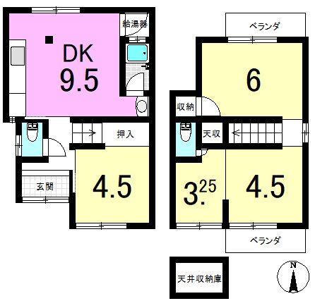 大塚野溝町 間取り図