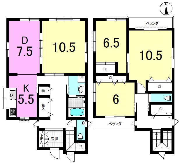 西野野色町 間取り図