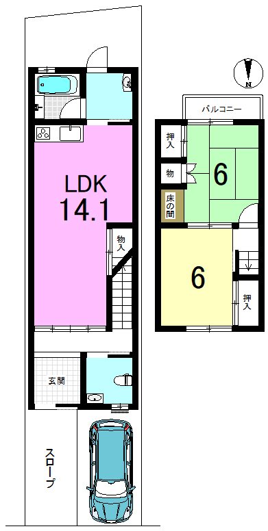 東野南井ノ上町 間取り図