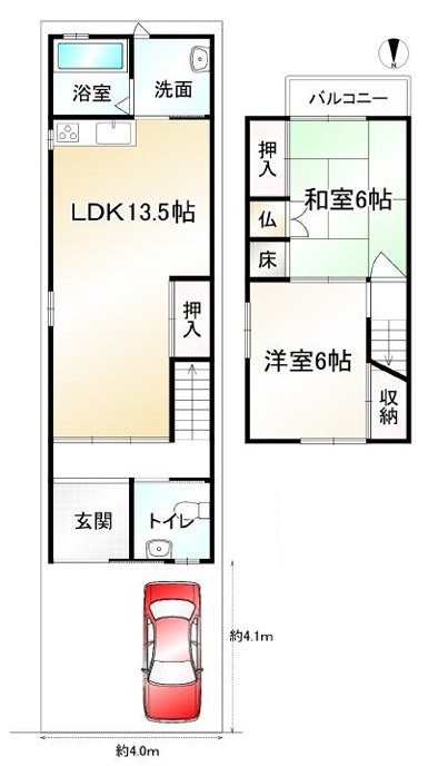 東野南井ノ上町 間取り図