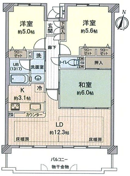 グラン・コート御陵Ⅰ棟【会員限定】 間取り図