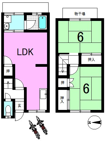 西野山射庭ノ上町 間取り図