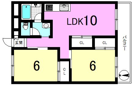 山科団地A棟 間取り図