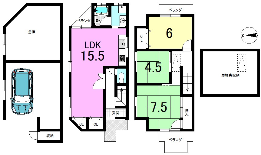 大塚野溝町 間取り図