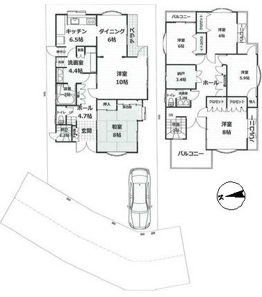 安朱桟敷町 間取り図