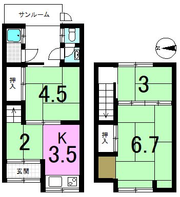 北花山六反田町 間取り図