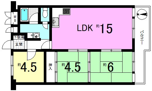 山科南団地G棟【会員限定】 間取り図
