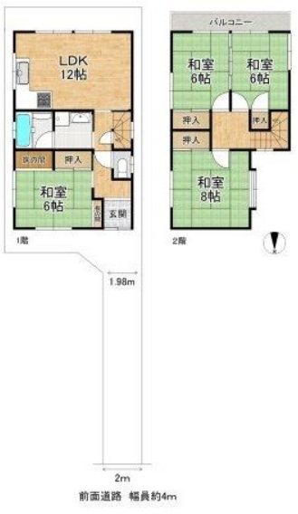 御陵四丁野町【会員限定】 間取り図