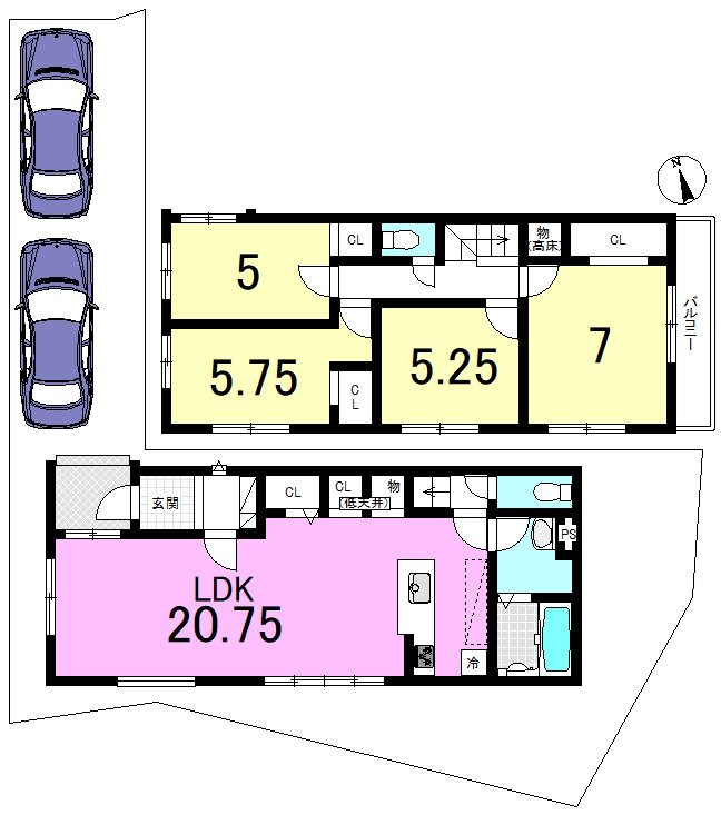 小山西御所町1期④号地 間取り