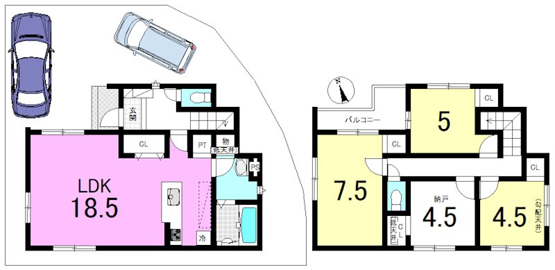 小山西御所町1期⑤号地 間取り