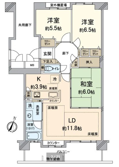パデシオン山科夢ヶ丘【会員限定】 間取り図