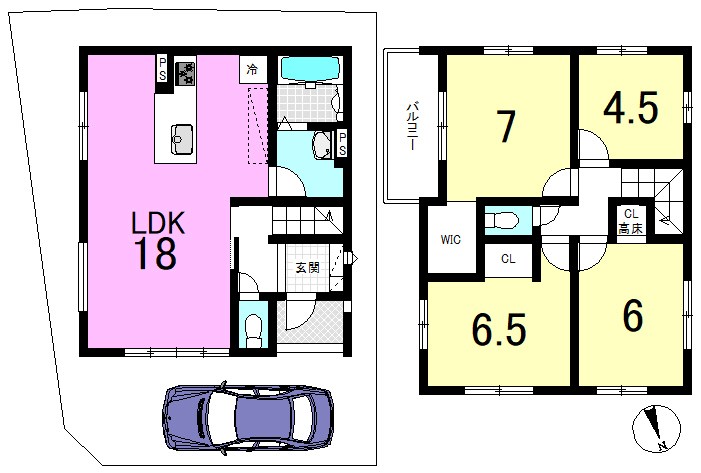 西野楳本町 間取り図