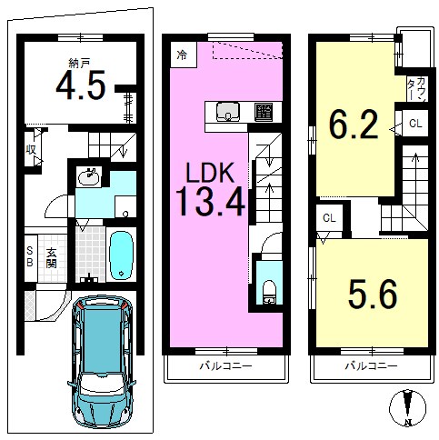 音羽初田町 間取り図