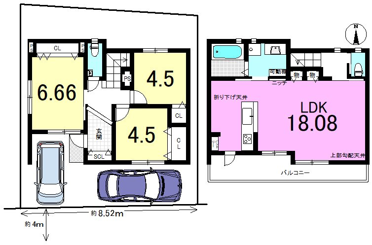 西野八幡田町 間取り図