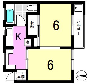 西野山マンション 間取り図