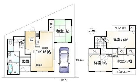 椥辻番所ケ口町【会員限定】 間取り図