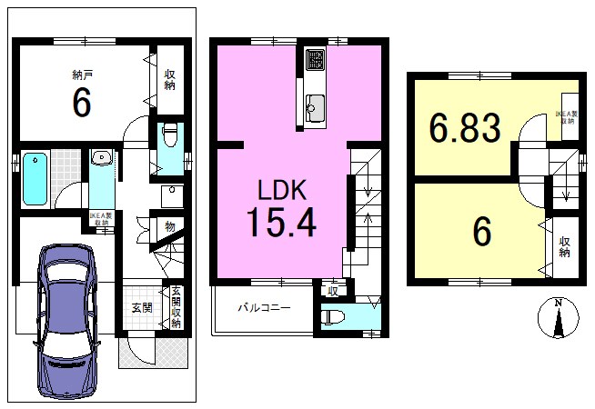 東野中井ノ上町 間取り図