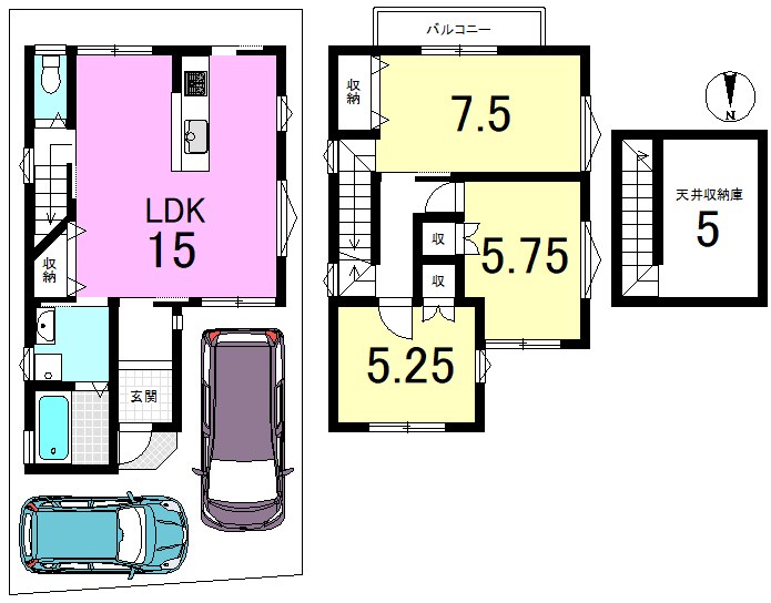 リブタウン御輿塚Ⅰ　川田御輿塚町 間取り
