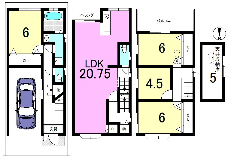 椥辻池尻町 間取り