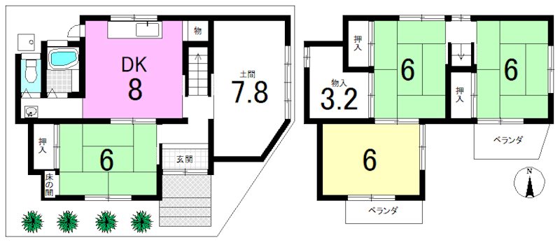 東野狐藪町 間取り図