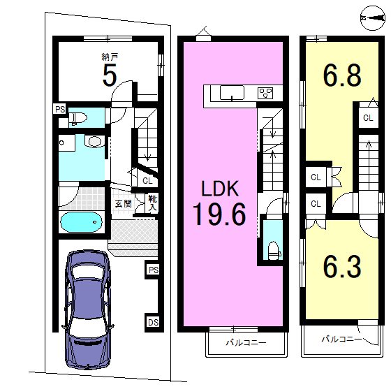 椥辻草海道町 間取り