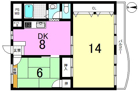 山科団地D棟 間取り
