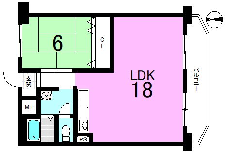山科団地B棟 間取り図