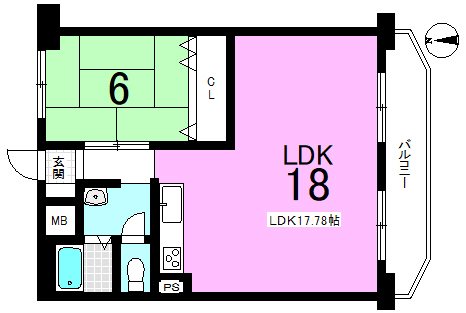 山科団地B棟 間取り