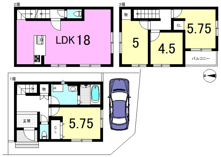 四ノ宮垣ノ内町 間取り