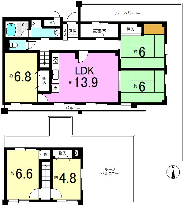 グラン・ドムール山科 間取り図