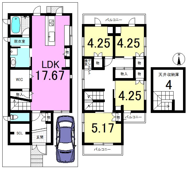 西野櫃川町 間取り図