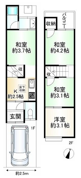 勧修寺西金ケ崎【会員限定】 間取り
