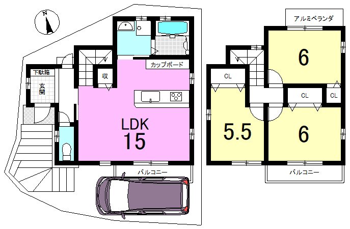小山松原畑町 間取り
