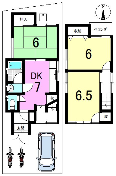 大宅関生町 間取り図