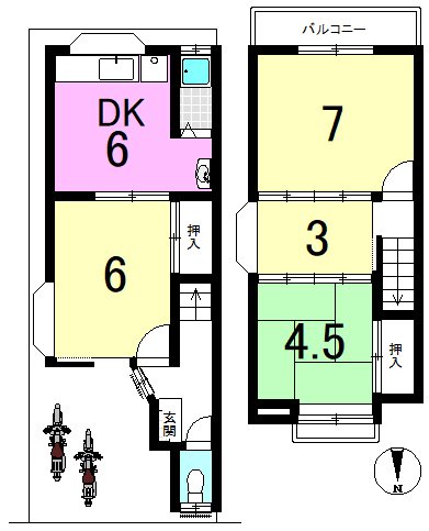 西野大鳥井町 間取り
