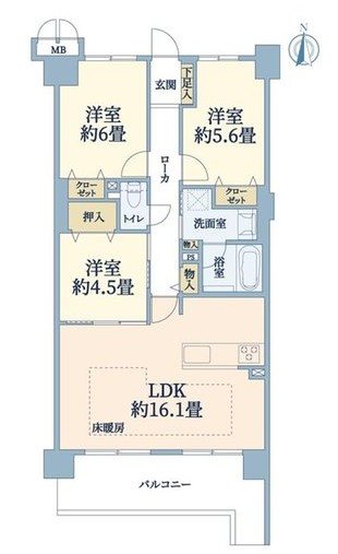 ライオンズマンション京都山科ガーデンシティ【会員限定】 間取り図