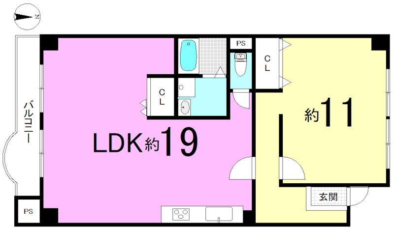 山科音羽マンションA棟 間取り図