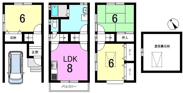上花山桜谷 間取り図