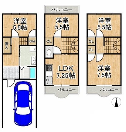 西野山中鳥井町【会員限定】 間取り