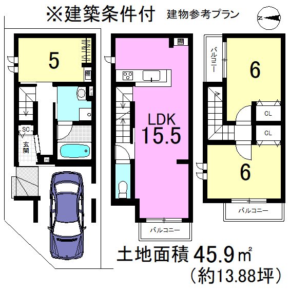 大宅細田町 間取り図