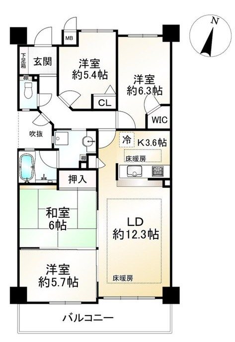 パデシオン山科夢ヶ丘【会員限定】 間取り図