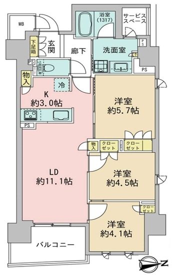 ジオ山科椥辻ノース【会員限定】 間取り