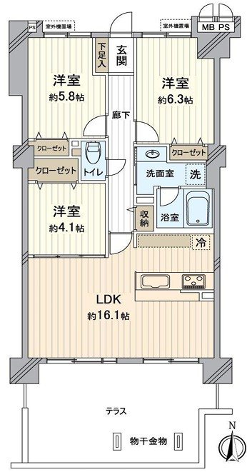 ライオンズマンション京都山科ガーデンシティ【会員限定】 間取り図