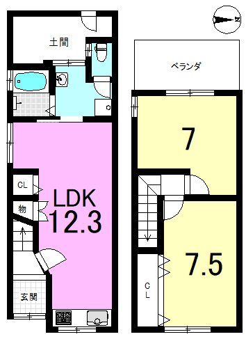 西野楳本町 間取り