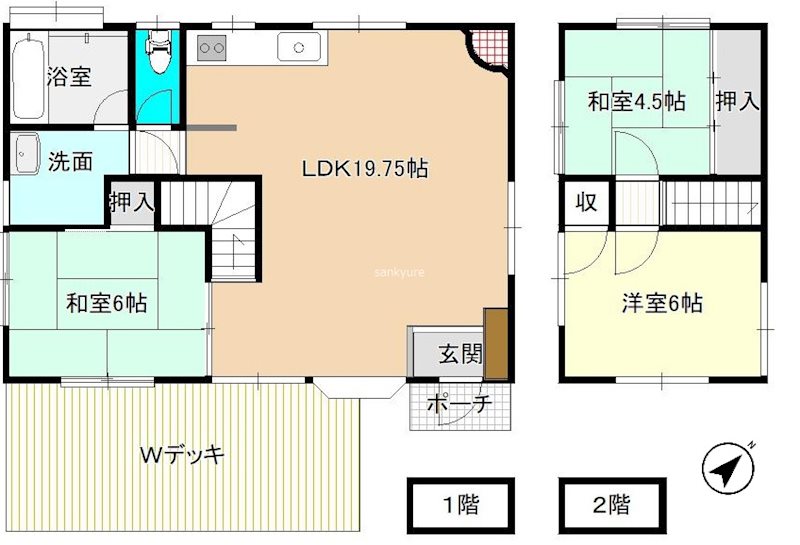 那須郡那須町大字高久甲　別荘 間取図・土地図