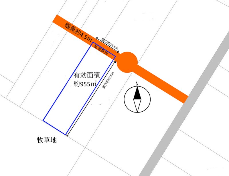 栃木県那須塩原市青木 間取図・土地図
